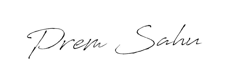 How to make Prem Sahu name signature. Use Antro_Vectra style for creating short signs online. This is the latest handwritten sign. Prem Sahu signature style 6 images and pictures png