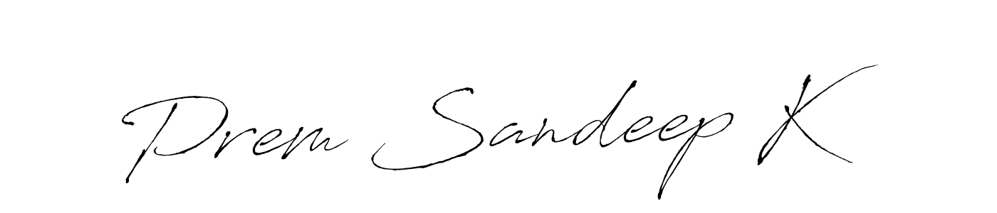 Prem Sandeep K stylish signature style. Best Handwritten Sign (Antro_Vectra) for my name. Handwritten Signature Collection Ideas for my name Prem Sandeep K. Prem Sandeep K signature style 6 images and pictures png