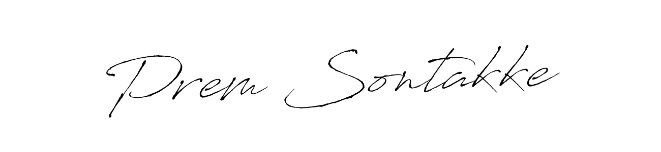 Create a beautiful signature design for name Prem Sontakke. With this signature (Antro_Vectra) fonts, you can make a handwritten signature for free. Prem Sontakke signature style 6 images and pictures png