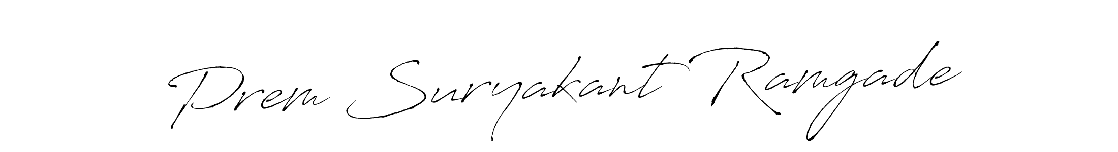 How to make Prem Suryakant Ramgade signature? Antro_Vectra is a professional autograph style. Create handwritten signature for Prem Suryakant Ramgade name. Prem Suryakant Ramgade signature style 6 images and pictures png