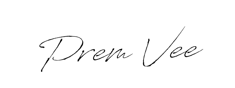 How to make Prem Vee signature? Antro_Vectra is a professional autograph style. Create handwritten signature for Prem Vee name. Prem Vee signature style 6 images and pictures png