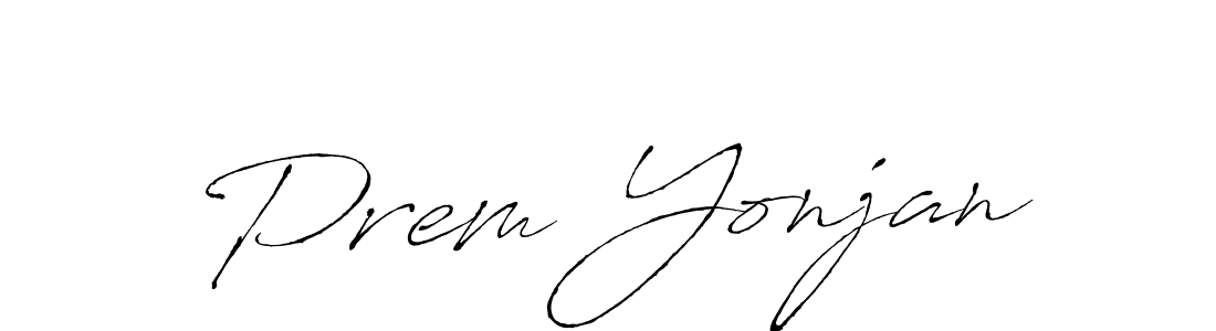 Design your own signature with our free online signature maker. With this signature software, you can create a handwritten (Antro_Vectra) signature for name Prem Yonjan. Prem Yonjan signature style 6 images and pictures png