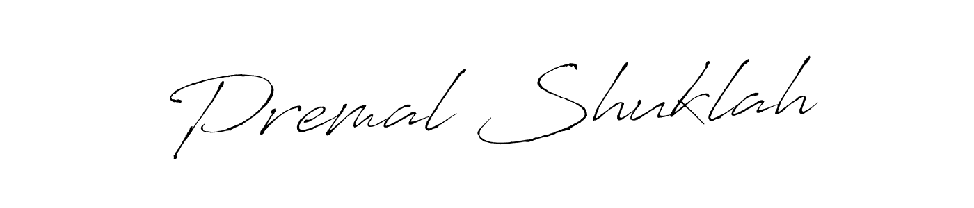 Design your own signature with our free online signature maker. With this signature software, you can create a handwritten (Antro_Vectra) signature for name Premal Shuklah. Premal Shuklah signature style 6 images and pictures png