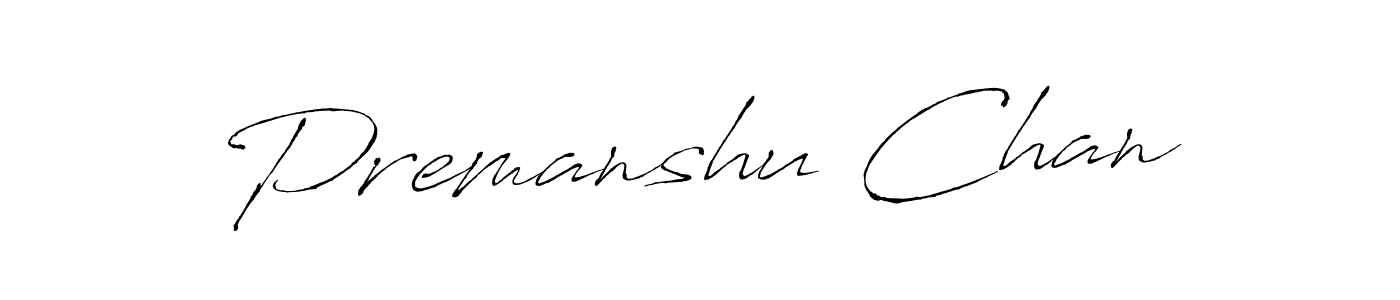 Use a signature maker to create a handwritten signature online. With this signature software, you can design (Antro_Vectra) your own signature for name Premanshu Chan. Premanshu Chan signature style 6 images and pictures png