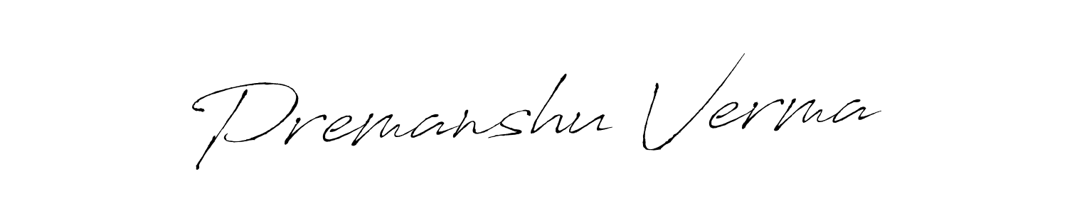 The best way (Antro_Vectra) to make a short signature is to pick only two or three words in your name. The name Premanshu Verma include a total of six letters. For converting this name. Premanshu Verma signature style 6 images and pictures png