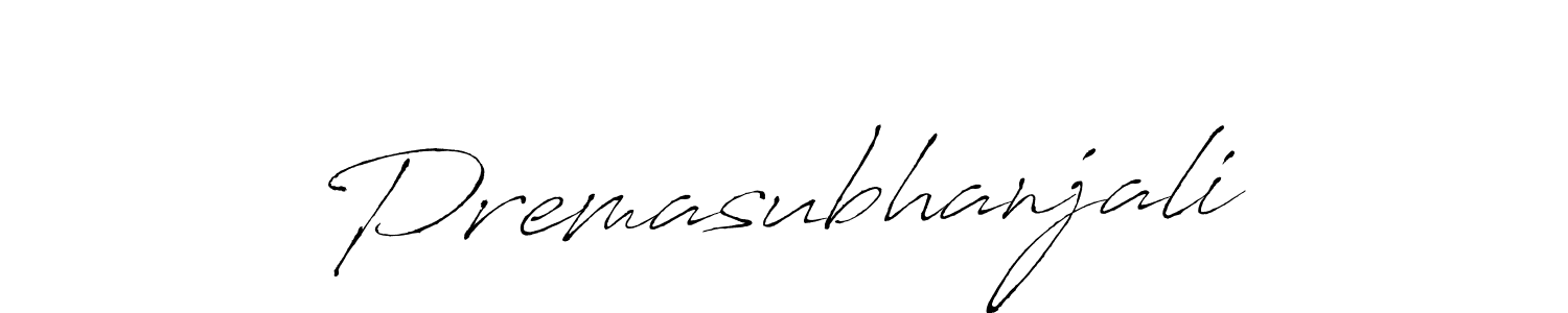 How to make Premasubhanjali signature? Antro_Vectra is a professional autograph style. Create handwritten signature for Premasubhanjali name. Premasubhanjali signature style 6 images and pictures png