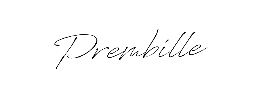 The best way (Antro_Vectra) to make a short signature is to pick only two or three words in your name. The name Prembille include a total of six letters. For converting this name. Prembille signature style 6 images and pictures png