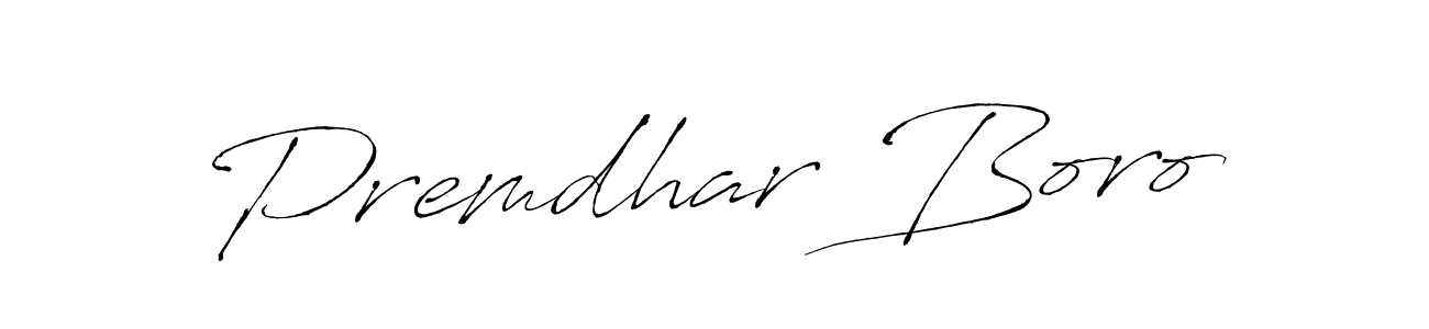 Create a beautiful signature design for name Premdhar Boro. With this signature (Antro_Vectra) fonts, you can make a handwritten signature for free. Premdhar Boro signature style 6 images and pictures png