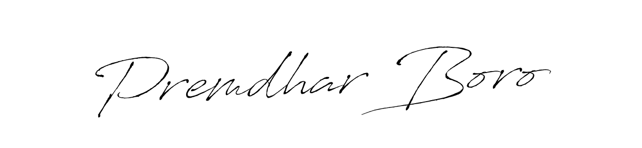 Premdhar Boro stylish signature style. Best Handwritten Sign (Antro_Vectra) for my name. Handwritten Signature Collection Ideas for my name Premdhar Boro. Premdhar Boro signature style 6 images and pictures png