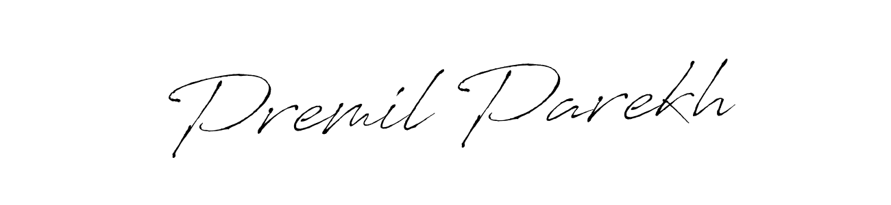 Create a beautiful signature design for name Premil Parekh. With this signature (Antro_Vectra) fonts, you can make a handwritten signature for free. Premil Parekh signature style 6 images and pictures png