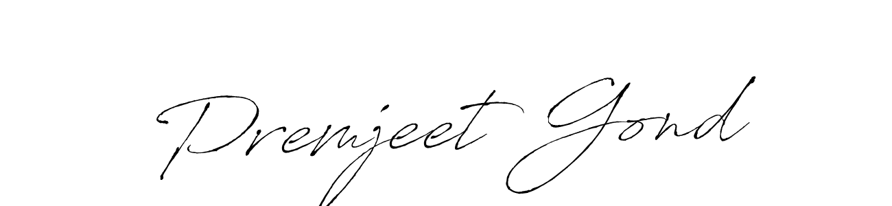 Premjeet Gond stylish signature style. Best Handwritten Sign (Antro_Vectra) for my name. Handwritten Signature Collection Ideas for my name Premjeet Gond. Premjeet Gond signature style 6 images and pictures png