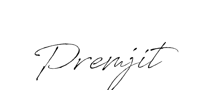 Use a signature maker to create a handwritten signature online. With this signature software, you can design (Antro_Vectra) your own signature for name Premjit. Premjit signature style 6 images and pictures png