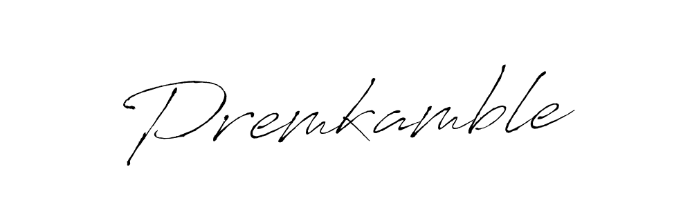 Design your own signature with our free online signature maker. With this signature software, you can create a handwritten (Antro_Vectra) signature for name Premkamble. Premkamble signature style 6 images and pictures png