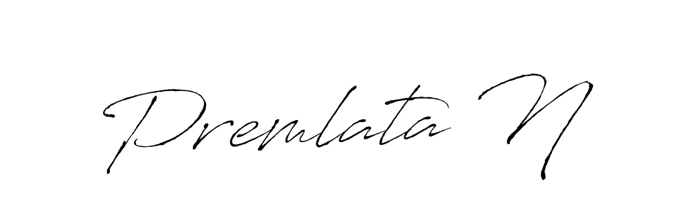 Make a beautiful signature design for name Premlata N. With this signature (Antro_Vectra) style, you can create a handwritten signature for free. Premlata N signature style 6 images and pictures png
