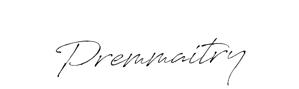 Use a signature maker to create a handwritten signature online. With this signature software, you can design (Antro_Vectra) your own signature for name Premmaitry. Premmaitry signature style 6 images and pictures png