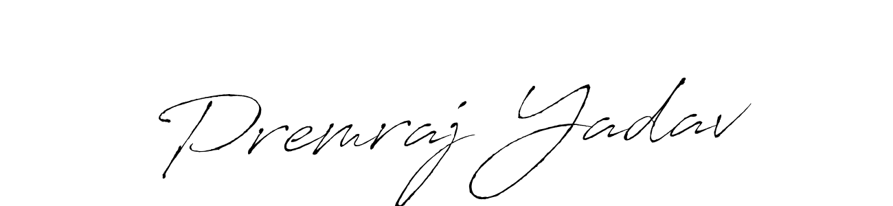 Create a beautiful signature design for name Premraj Yadav. With this signature (Antro_Vectra) fonts, you can make a handwritten signature for free. Premraj Yadav signature style 6 images and pictures png
