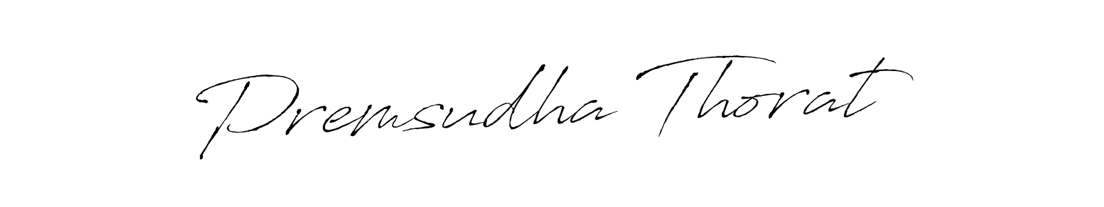 Design your own signature with our free online signature maker. With this signature software, you can create a handwritten (Antro_Vectra) signature for name Premsudha Thorat. Premsudha Thorat signature style 6 images and pictures png