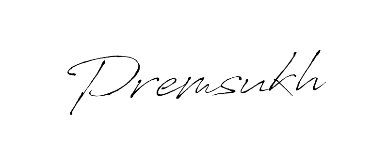 Design your own signature with our free online signature maker. With this signature software, you can create a handwritten (Antro_Vectra) signature for name Premsukh. Premsukh signature style 6 images and pictures png
