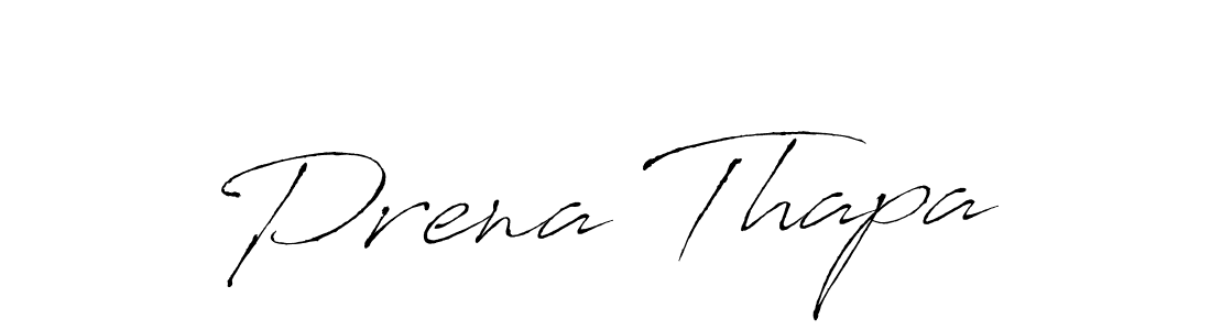 Design your own signature with our free online signature maker. With this signature software, you can create a handwritten (Antro_Vectra) signature for name Prena Thapa. Prena Thapa signature style 6 images and pictures png