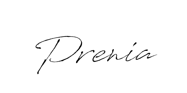 Make a beautiful signature design for name Prenia. With this signature (Antro_Vectra) style, you can create a handwritten signature for free. Prenia signature style 6 images and pictures png