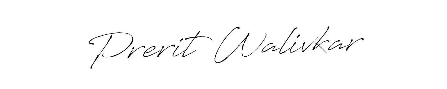 Create a beautiful signature design for name Prerit Walivkar. With this signature (Antro_Vectra) fonts, you can make a handwritten signature for free. Prerit Walivkar signature style 6 images and pictures png