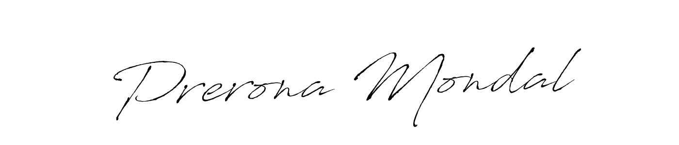 Make a beautiful signature design for name Prerona Mondal. With this signature (Antro_Vectra) style, you can create a handwritten signature for free. Prerona Mondal signature style 6 images and pictures png