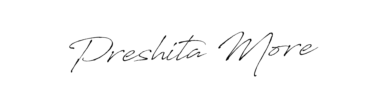 Create a beautiful signature design for name Preshita More. With this signature (Antro_Vectra) fonts, you can make a handwritten signature for free. Preshita More signature style 6 images and pictures png