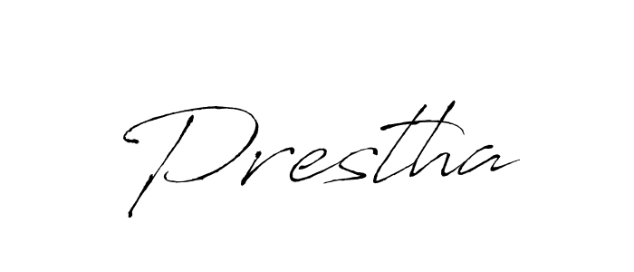 Design your own signature with our free online signature maker. With this signature software, you can create a handwritten (Antro_Vectra) signature for name Prestha. Prestha signature style 6 images and pictures png