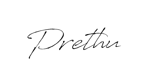 Use a signature maker to create a handwritten signature online. With this signature software, you can design (Antro_Vectra) your own signature for name Prethu. Prethu signature style 6 images and pictures png