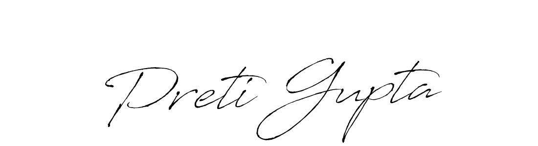 How to make Preti Gupta name signature. Use Antro_Vectra style for creating short signs online. This is the latest handwritten sign. Preti Gupta signature style 6 images and pictures png