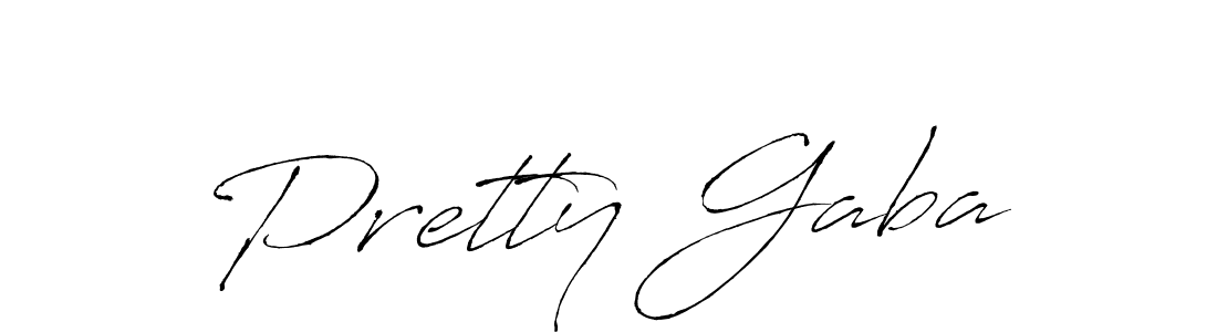 Also we have Pretty Gaba name is the best signature style. Create professional handwritten signature collection using Antro_Vectra autograph style. Pretty Gaba signature style 6 images and pictures png