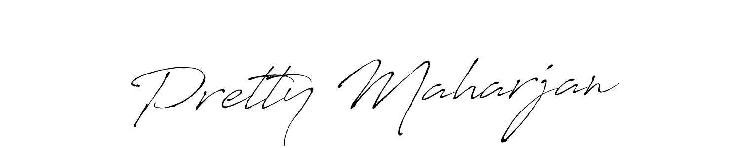 Design your own signature with our free online signature maker. With this signature software, you can create a handwritten (Antro_Vectra) signature for name Pretty Maharjan. Pretty Maharjan signature style 6 images and pictures png