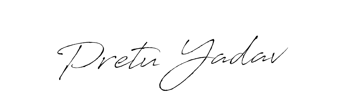 Antro_Vectra is a professional signature style that is perfect for those who want to add a touch of class to their signature. It is also a great choice for those who want to make their signature more unique. Get Pretu Yadav name to fancy signature for free. Pretu Yadav signature style 6 images and pictures png