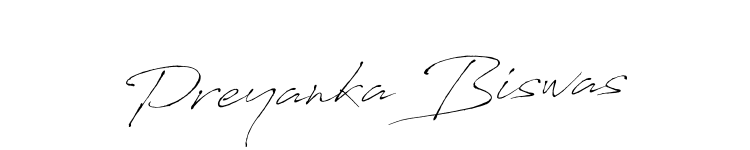 How to make Preyanka Biswas name signature. Use Antro_Vectra style for creating short signs online. This is the latest handwritten sign. Preyanka Biswas signature style 6 images and pictures png