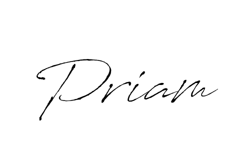 Priam stylish signature style. Best Handwritten Sign (Antro_Vectra) for my name. Handwritten Signature Collection Ideas for my name Priam. Priam signature style 6 images and pictures png