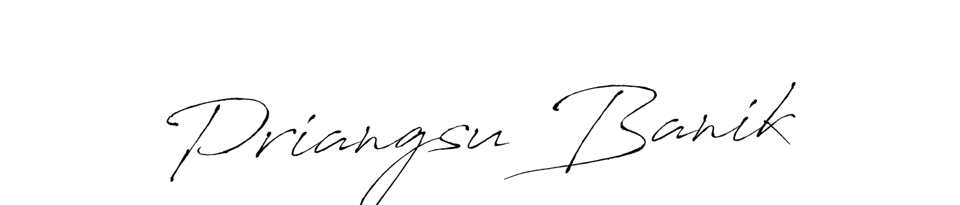 Make a beautiful signature design for name Priangsu Banik. With this signature (Antro_Vectra) style, you can create a handwritten signature for free. Priangsu Banik signature style 6 images and pictures png