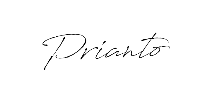 Antro_Vectra is a professional signature style that is perfect for those who want to add a touch of class to their signature. It is also a great choice for those who want to make their signature more unique. Get Prianto name to fancy signature for free. Prianto signature style 6 images and pictures png