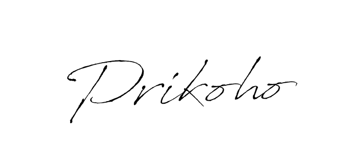 if you are searching for the best signature style for your name Prikoho. so please give up your signature search. here we have designed multiple signature styles  using Antro_Vectra. Prikoho signature style 6 images and pictures png