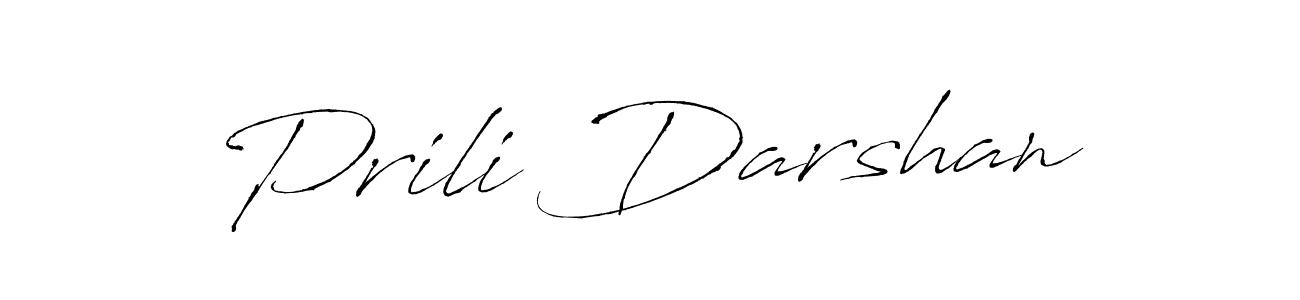 Design your own signature with our free online signature maker. With this signature software, you can create a handwritten (Antro_Vectra) signature for name Prili Darshan. Prili Darshan signature style 6 images and pictures png