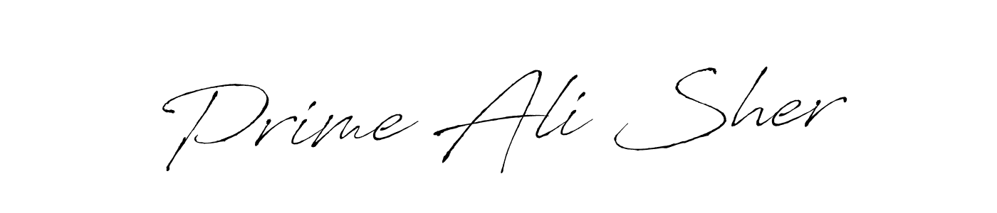How to make Prime Ali Sher name signature. Use Antro_Vectra style for creating short signs online. This is the latest handwritten sign. Prime Ali Sher signature style 6 images and pictures png