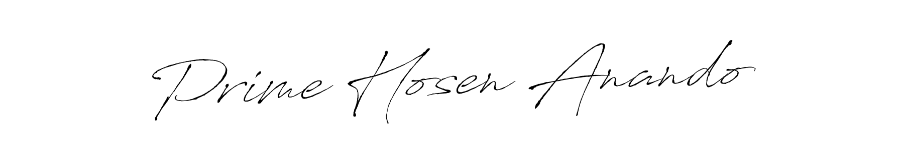 How to make Prime Hosen Anando name signature. Use Antro_Vectra style for creating short signs online. This is the latest handwritten sign. Prime Hosen Anando signature style 6 images and pictures png