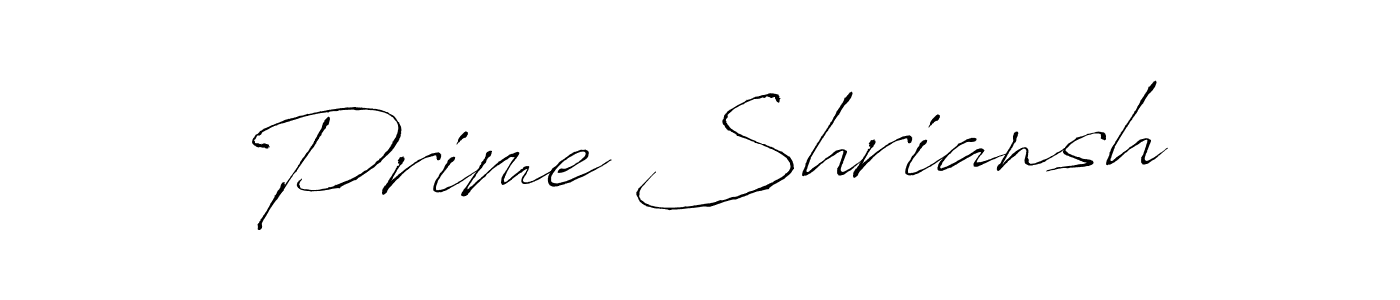 How to make Prime Shriansh name signature. Use Antro_Vectra style for creating short signs online. This is the latest handwritten sign. Prime Shriansh signature style 6 images and pictures png