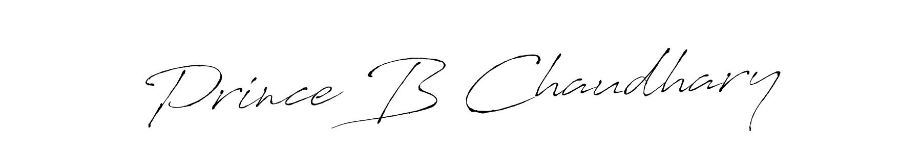 Make a beautiful signature design for name Prince B Chaudhary. With this signature (Antro_Vectra) style, you can create a handwritten signature for free. Prince B Chaudhary signature style 6 images and pictures png
