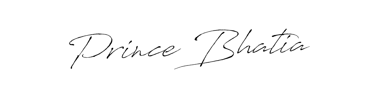 Make a beautiful signature design for name Prince Bhatia. With this signature (Antro_Vectra) style, you can create a handwritten signature for free. Prince Bhatia signature style 6 images and pictures png