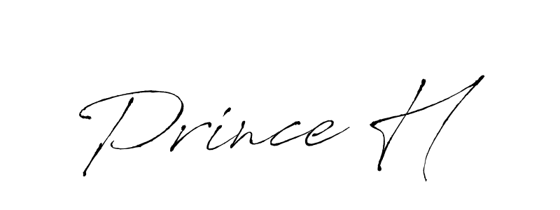 Design your own signature with our free online signature maker. With this signature software, you can create a handwritten (Antro_Vectra) signature for name Prince H. Prince H signature style 6 images and pictures png