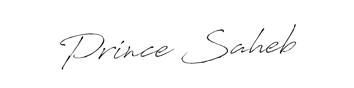 Make a beautiful signature design for name Prince Saheb. With this signature (Antro_Vectra) style, you can create a handwritten signature for free. Prince Saheb signature style 6 images and pictures png