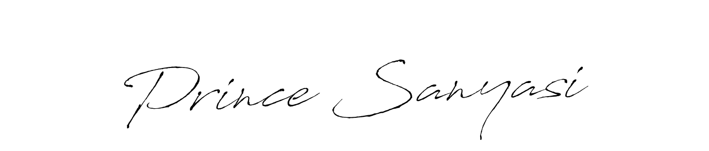 Create a beautiful signature design for name Prince Sanyasi. With this signature (Antro_Vectra) fonts, you can make a handwritten signature for free. Prince Sanyasi signature style 6 images and pictures png