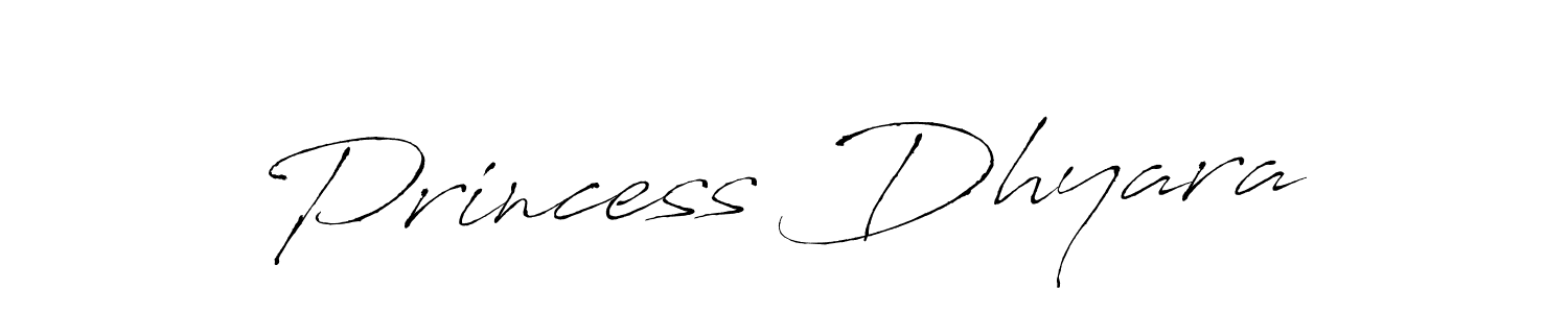 Create a beautiful signature design for name Princess Dhyara. With this signature (Antro_Vectra) fonts, you can make a handwritten signature for free. Princess Dhyara signature style 6 images and pictures png