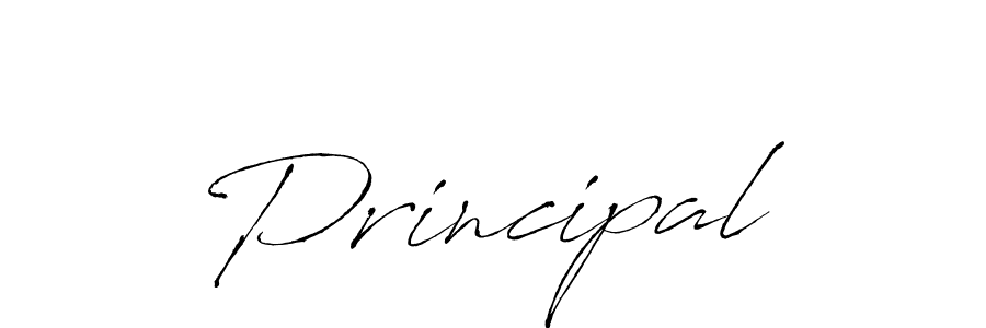 Make a beautiful signature design for name Principal. With this signature (Antro_Vectra) style, you can create a handwritten signature for free. Principal signature style 6 images and pictures png