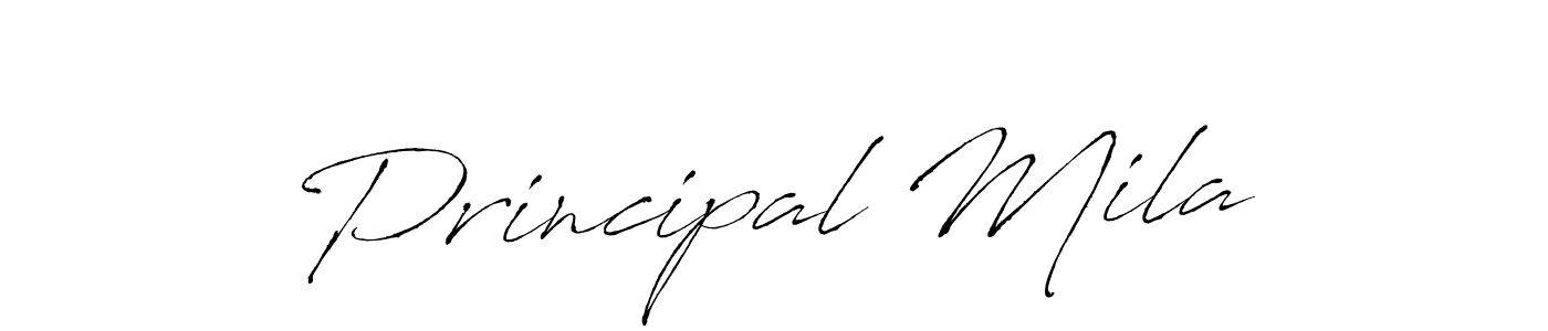 The best way (Antro_Vectra) to make a short signature is to pick only two or three words in your name. The name Principal Mila include a total of six letters. For converting this name. Principal Mila signature style 6 images and pictures png